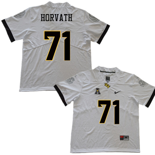 Men #71 Jonathan Horvath UCF Knights College Football Jerseys Sale-White - Click Image to Close